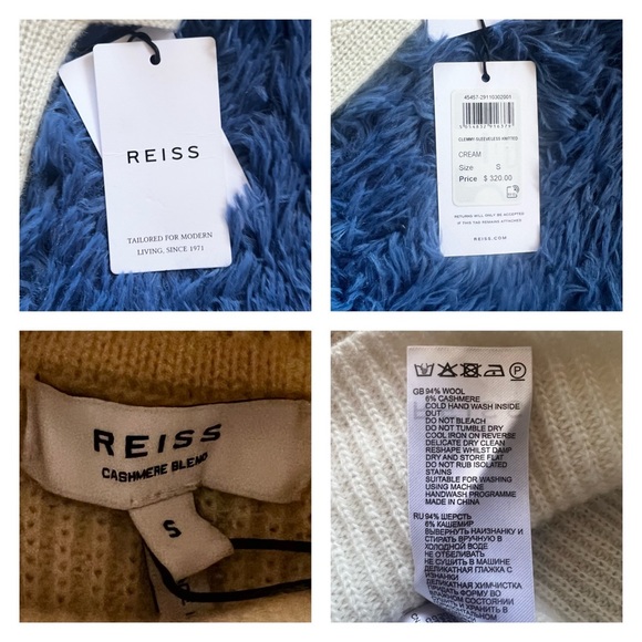 New (without t! REISS London Clemmy Sleveless Wool & Cashmere Midi Sweater Dress - Picture 11 of 11